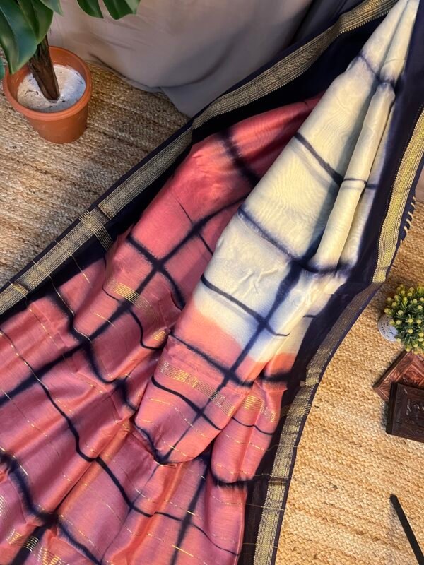 Pink Tie Dye Bagru Saree