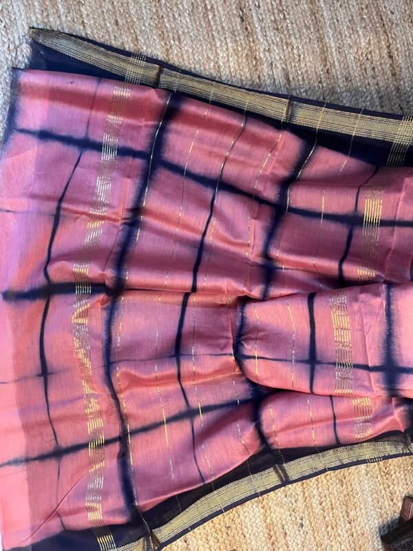 Pink Tie Dye Bagru Saree