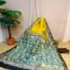 Yellow Green Natural Dyed Bagru Print Saree