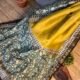 Yellow Green Natural Dyed Bagru Print Saree