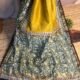 Yellow Green Natural Dyed Bagru Print Saree