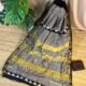 Checkered Handblock Printed Chanderi Silk Cotton Bagru