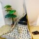 IMG_7784.JPG Peacock Handprint Black & Beige Chanderi Silk Cotton Bagru