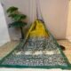 IMG_7800.JPG Yellow & Green Buti Handprint Chanderi Silk Cotton Bagru