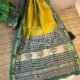 IMG_7805.JPG Yellow & Green Buti Handprint Chanderi Silk Cotton Bagru