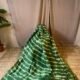 Green Shibori tie-dye Chanderi cotton saree